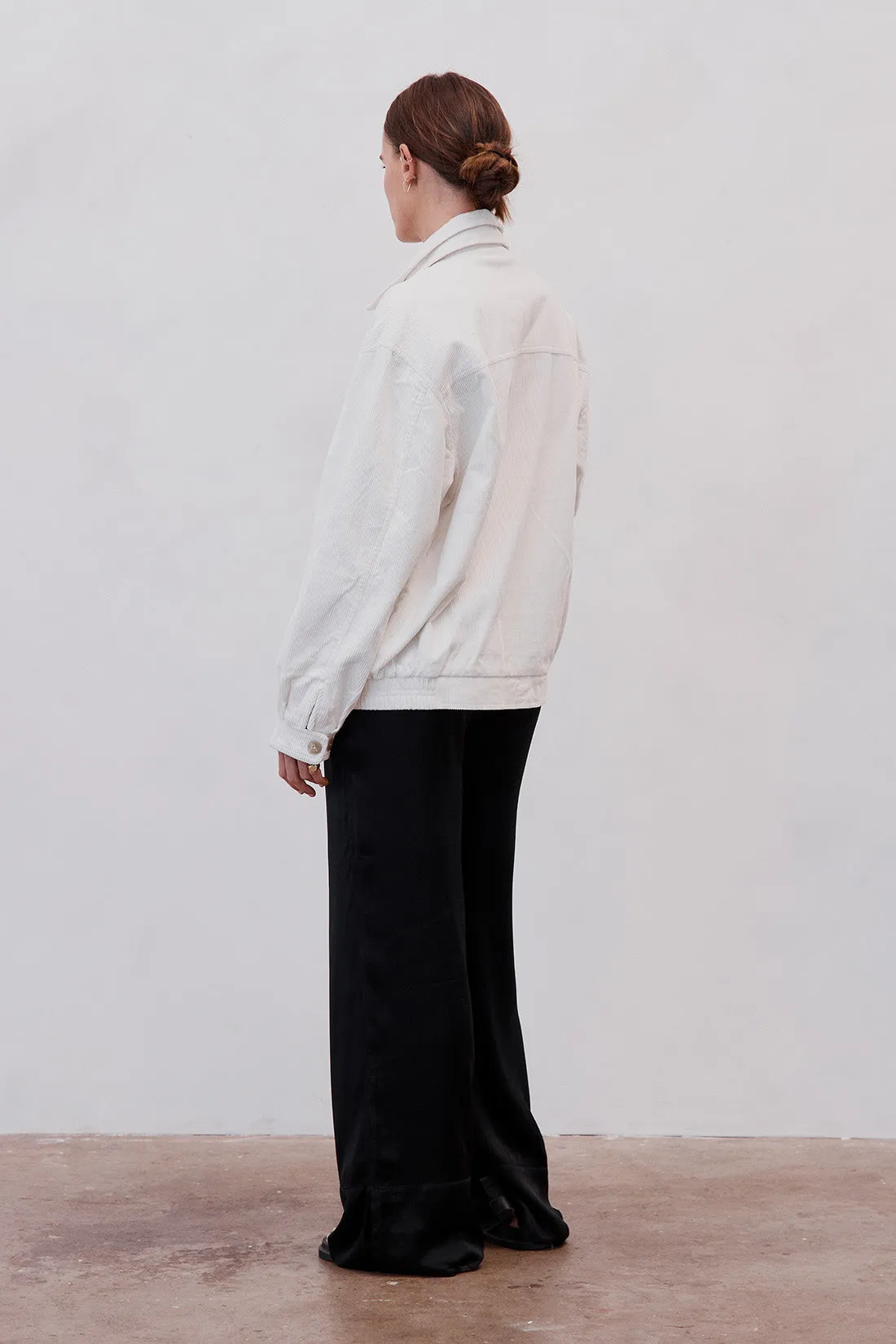 Alfred Corduroy Bomber Jacket Ivory