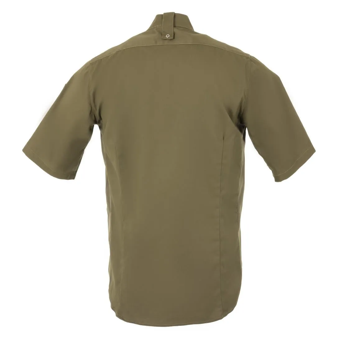 BA001-M Southside Band Collar Chef Jacket Khaki Size M