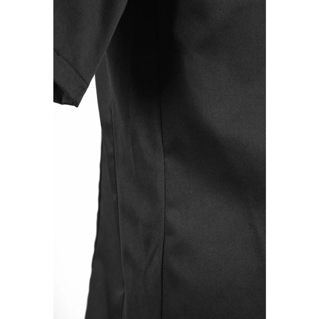 BB711-XL Southside Band Collar Chefs Jacket Black Size XL