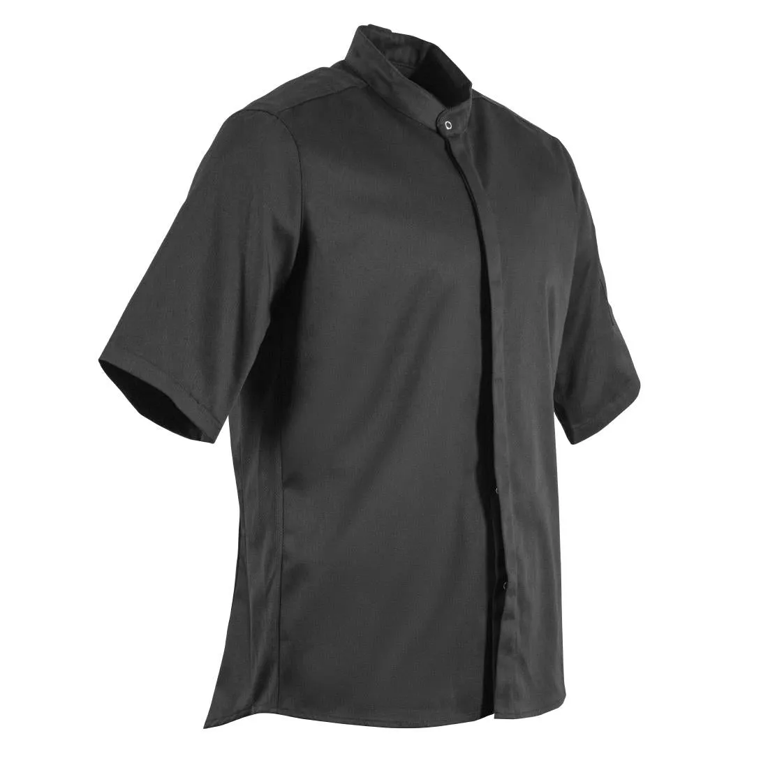 BB711-XL Southside Band Collar Chefs Jacket Black Size XL