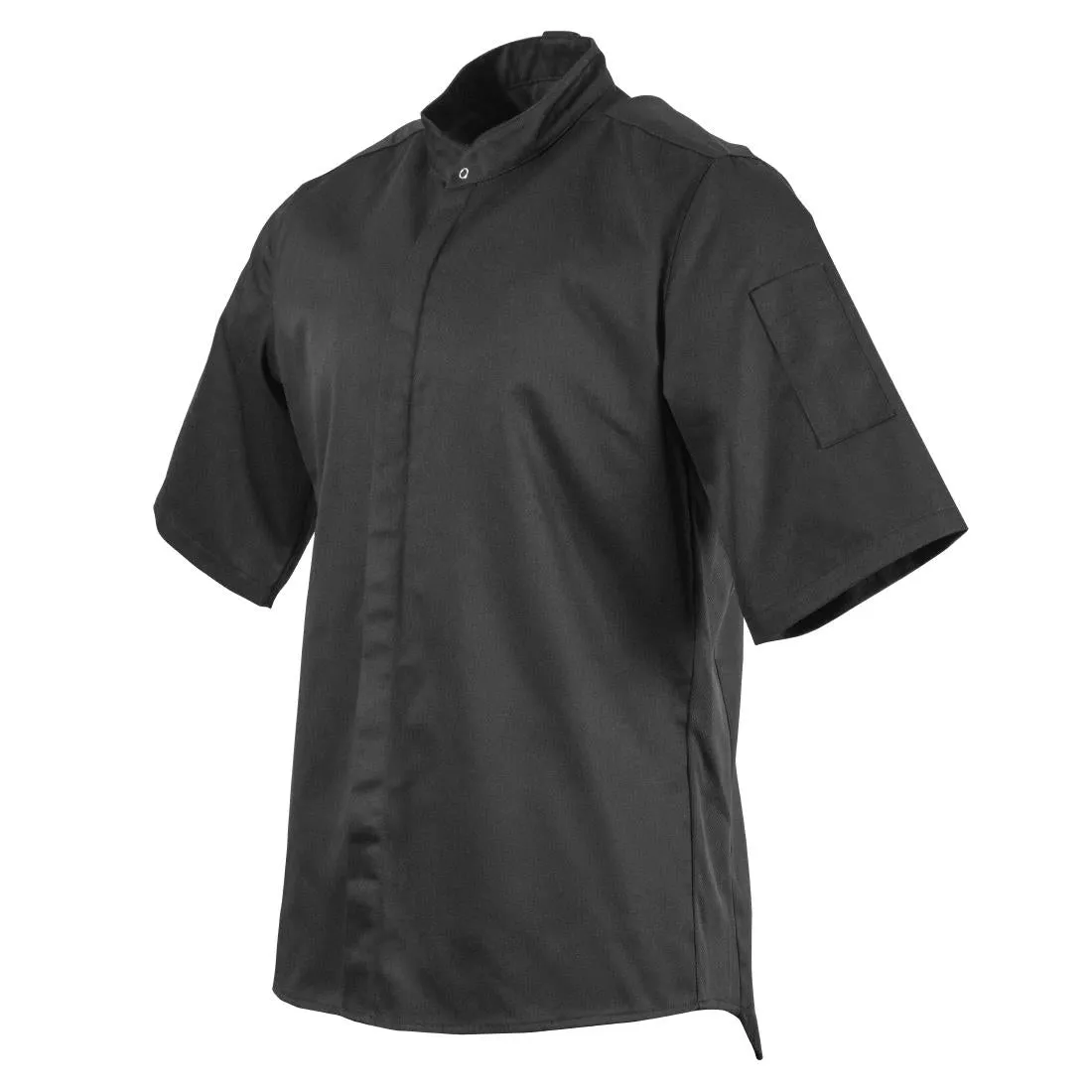 BB711-XL Southside Band Collar Chefs Jacket Black Size XL