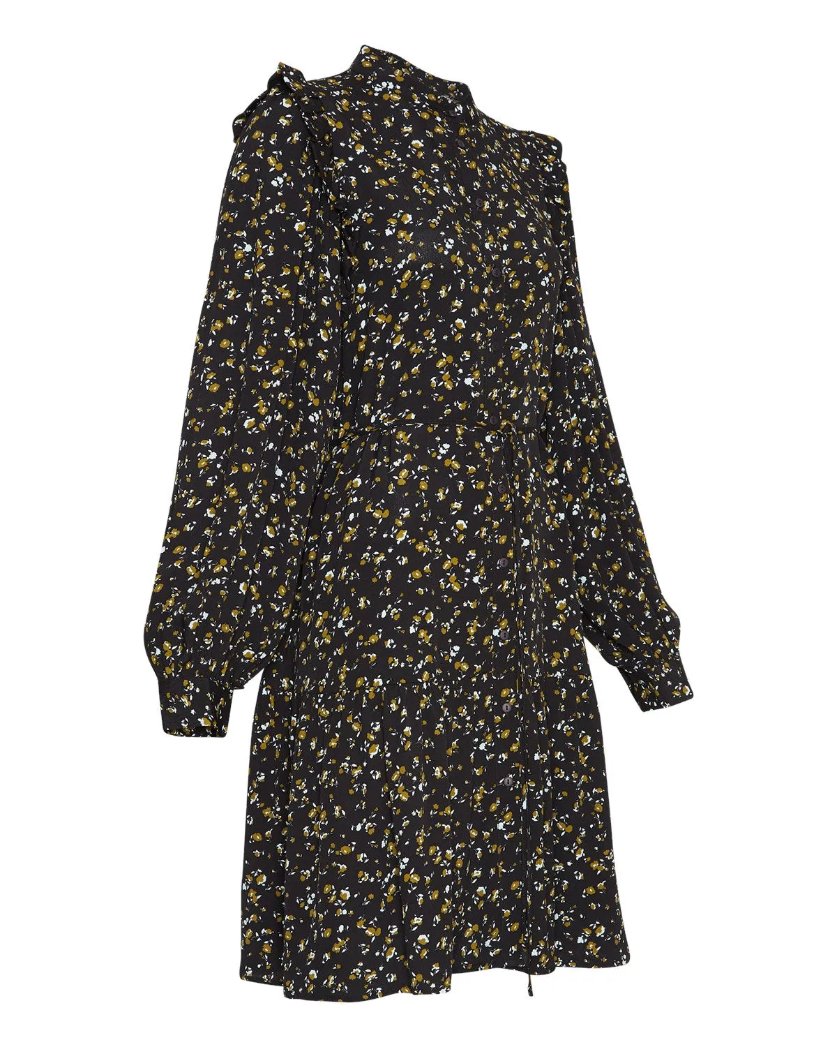 Bellaris Jalina Shirt Dress Aop - Black Flowers