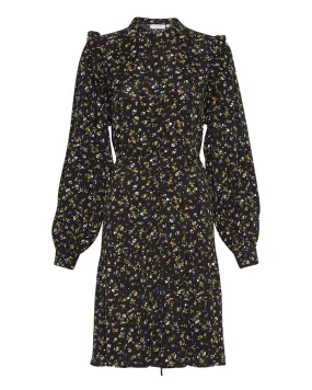 Bellaris Jalina Shirt Dress Aop - Black Flowers