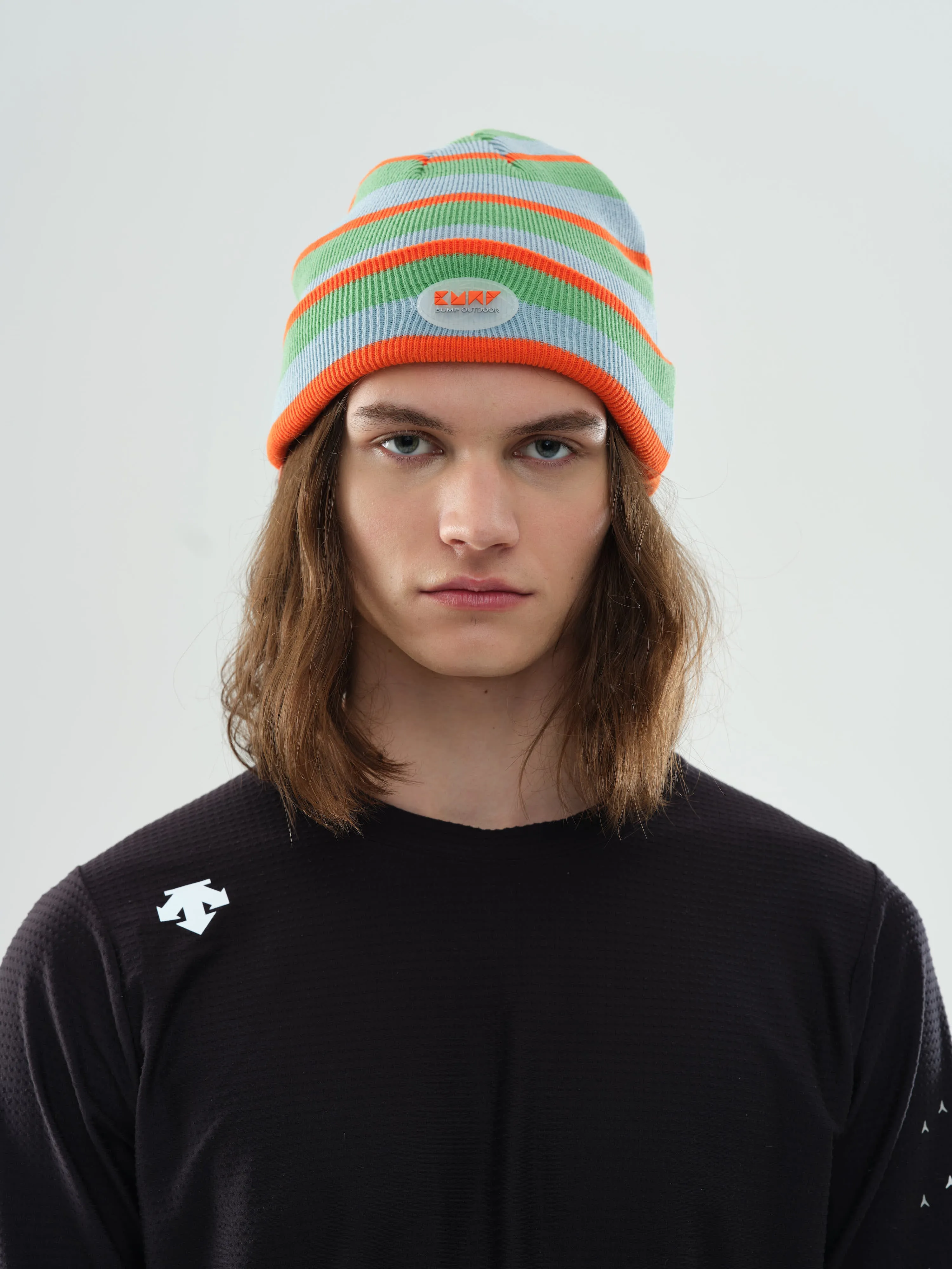 BUMP Knit Beanie Orange Stripes