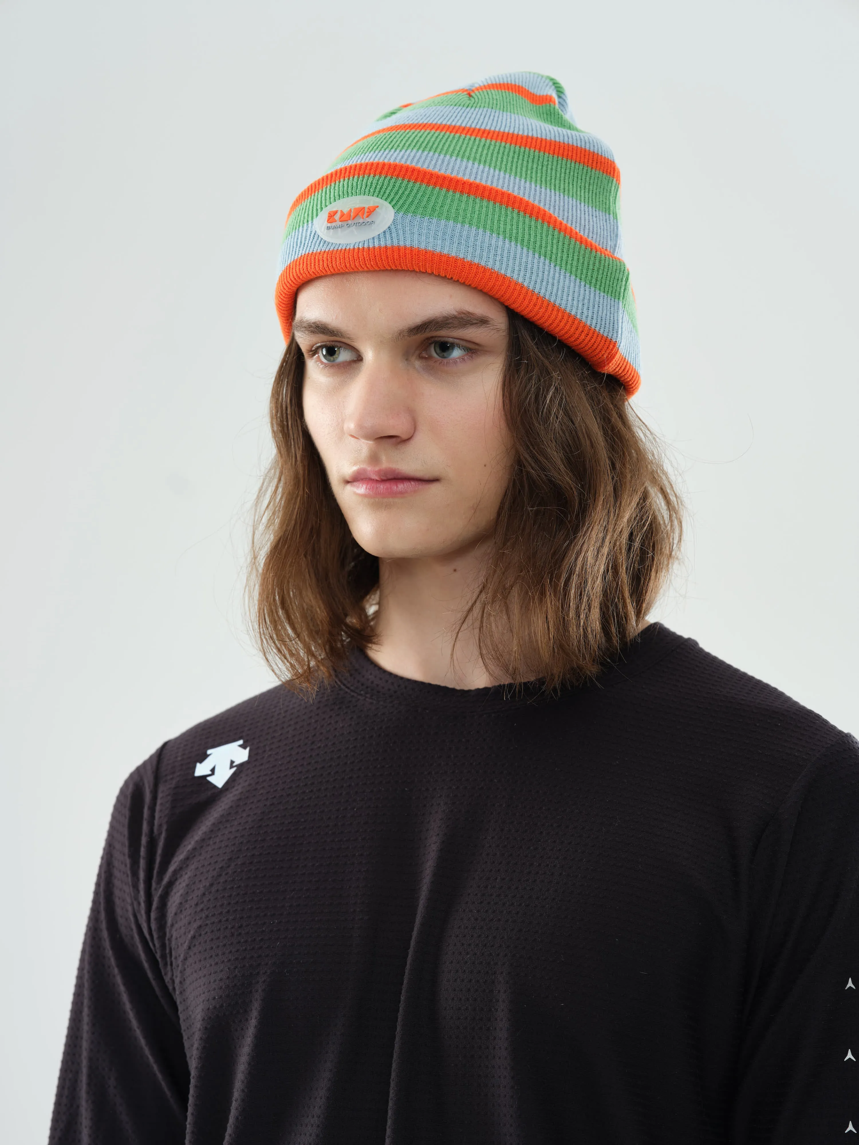 BUMP Knit Beanie Orange Stripes