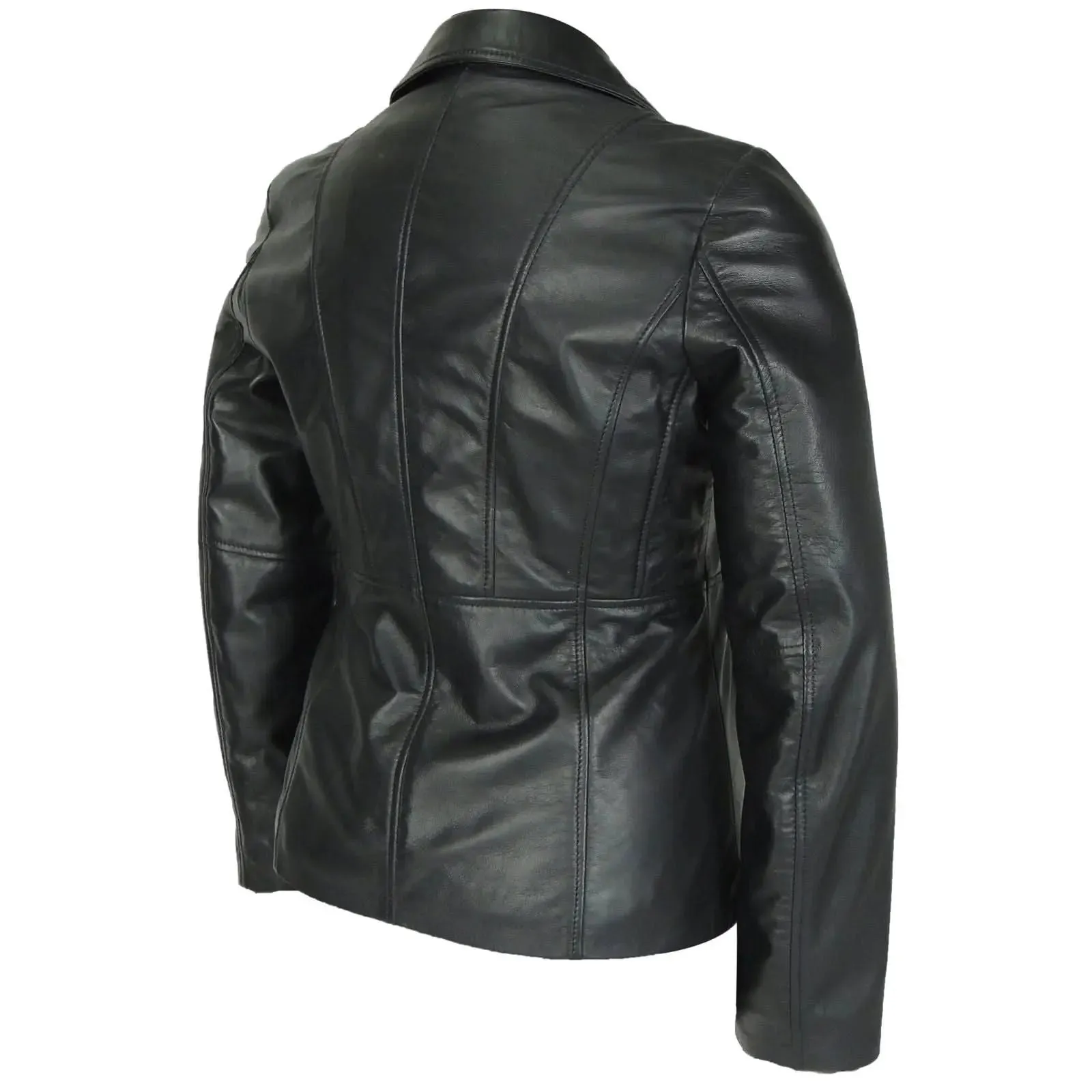 Capri Women's Premium Lambskin 3-Button Leather Jacket