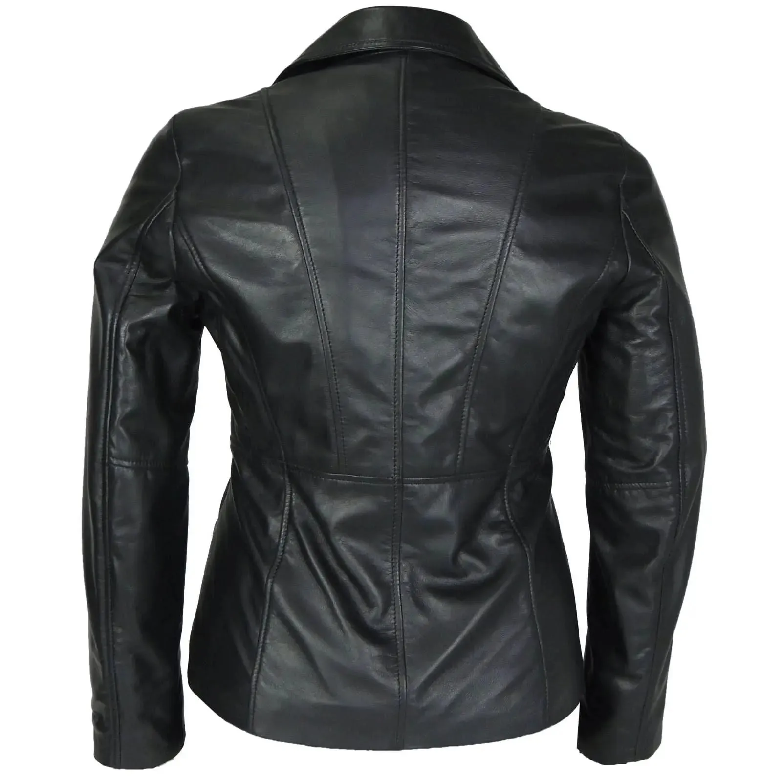 Capri Women's Premium Lambskin 3-Button Leather Jacket