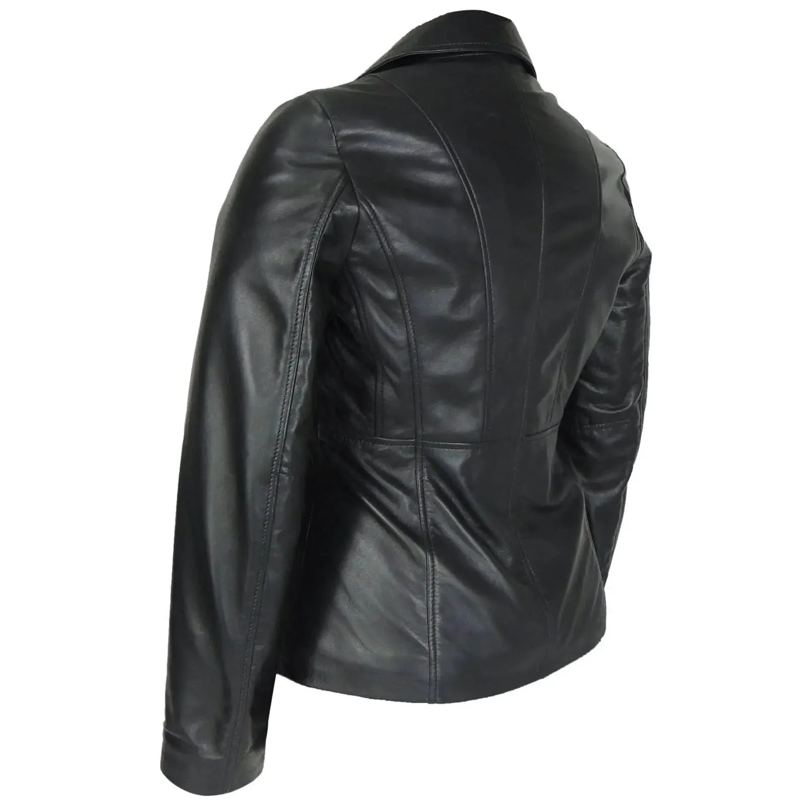 Capri Women's Premium Lambskin 3-Button Leather Jacket