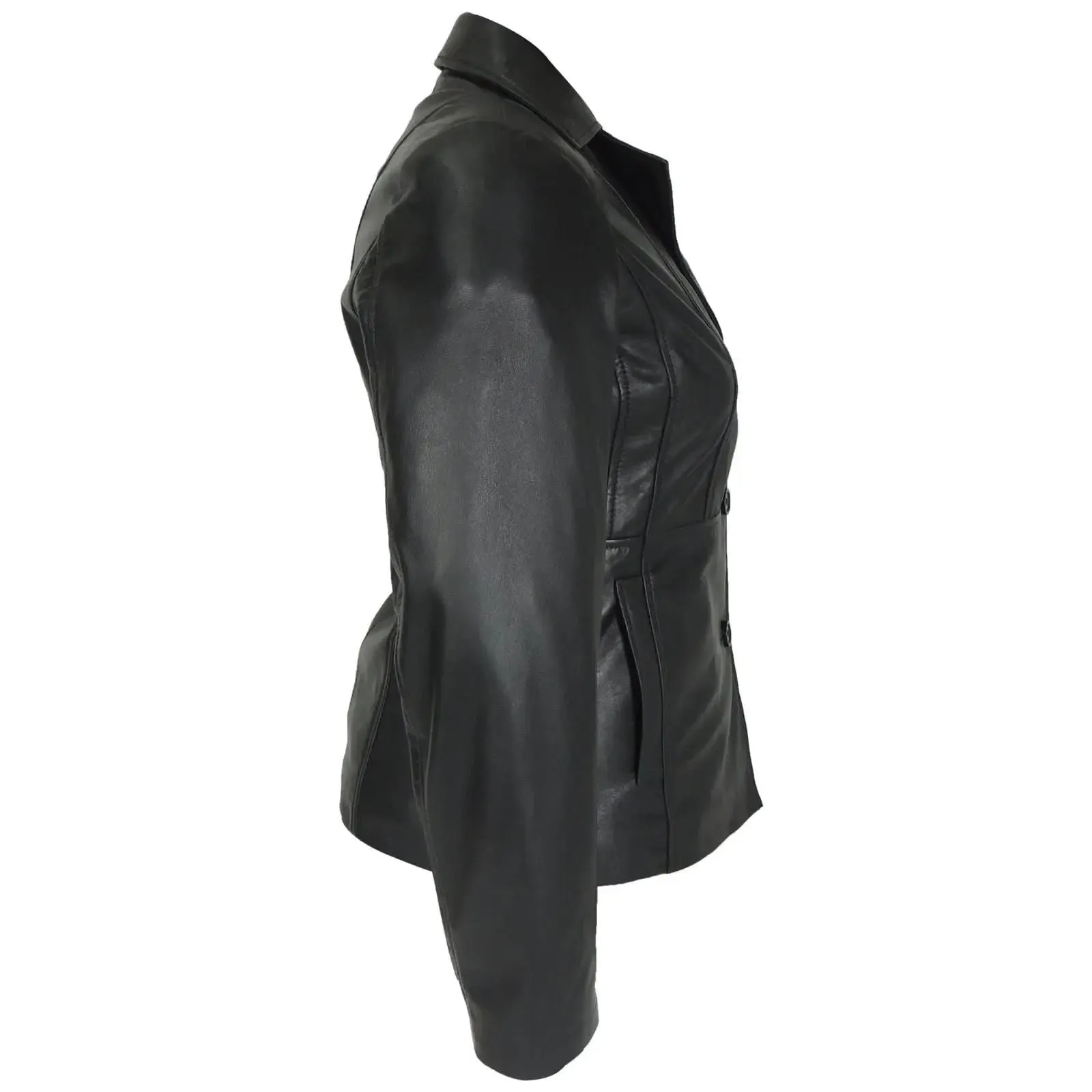 Capri Women's Premium Lambskin 3-Button Leather Jacket