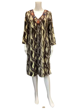 Chan Luu Womens Dress Multi Print Midi Size: M