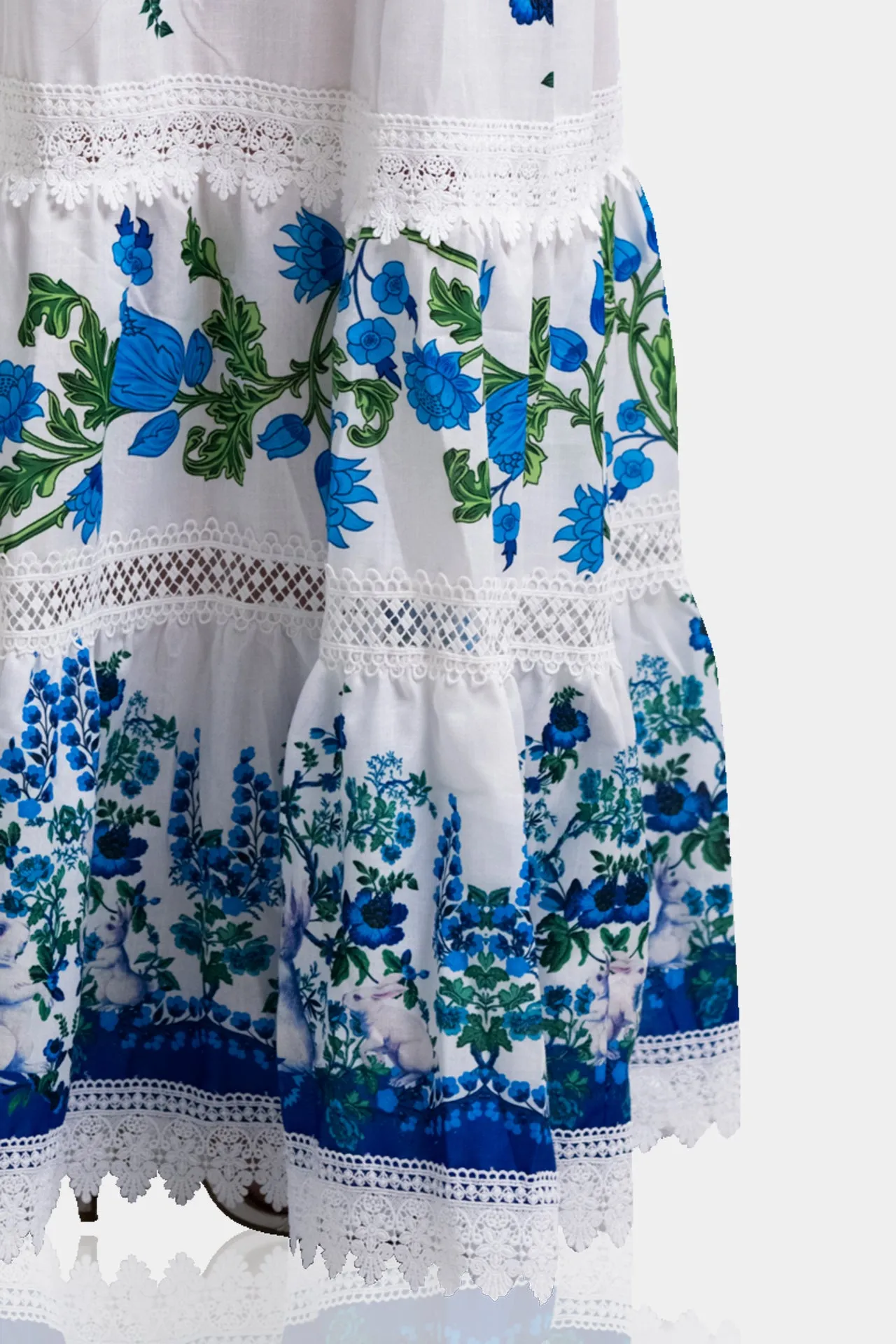 Floral Print Maxi Skirt in Cotton