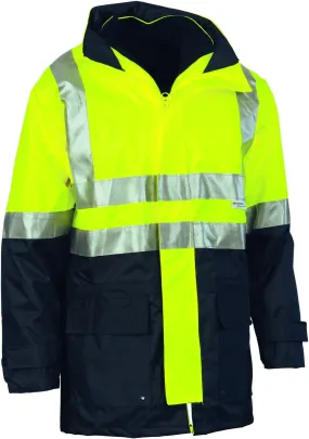 HiVis "4 in 1" Two Tone Breathable Jacket With Vest & Reflective Tape