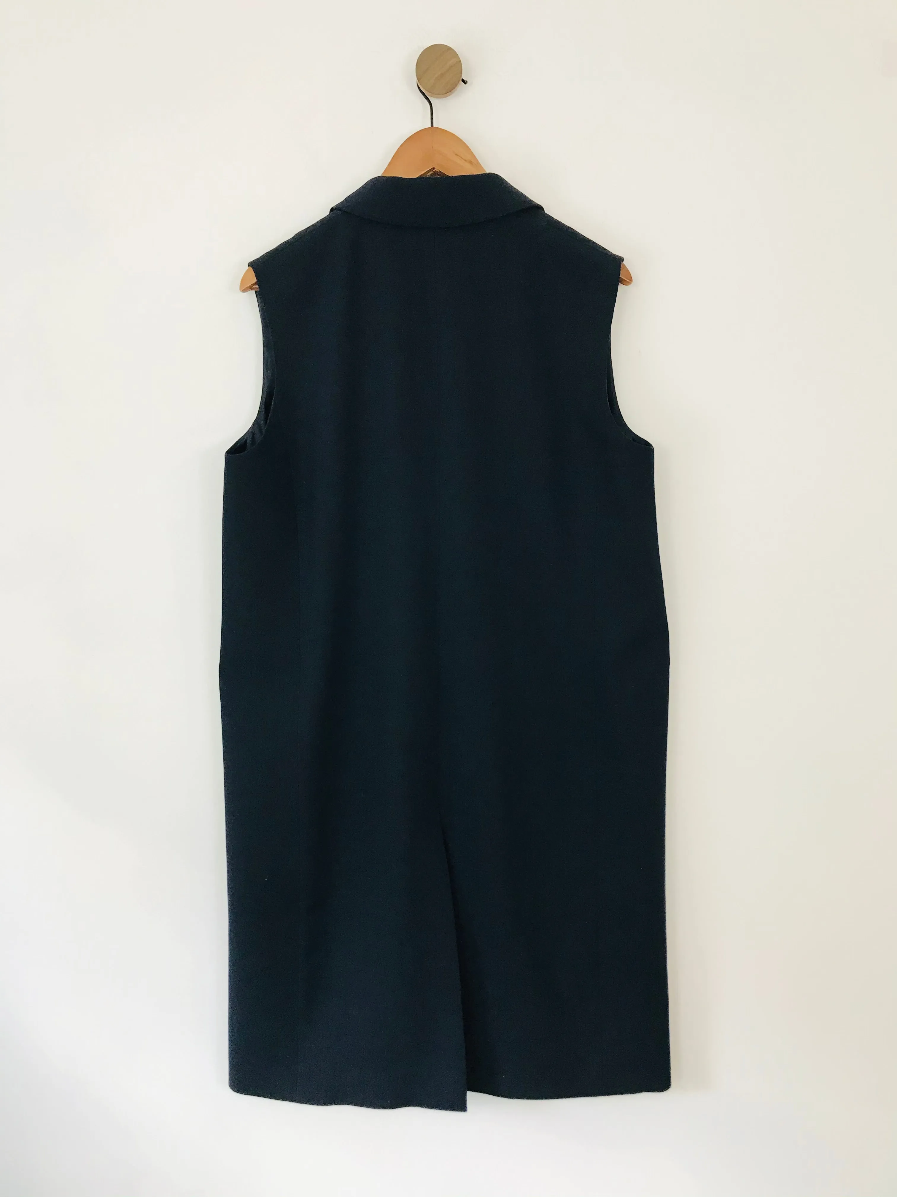 Jaeger Women's Sleeveless Longline Overcoat Coat | UK14 | Blue