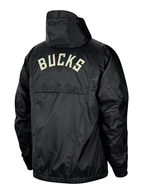 Jordan Courtside Statement Light Milwaukee Bucks full Zip Jacket