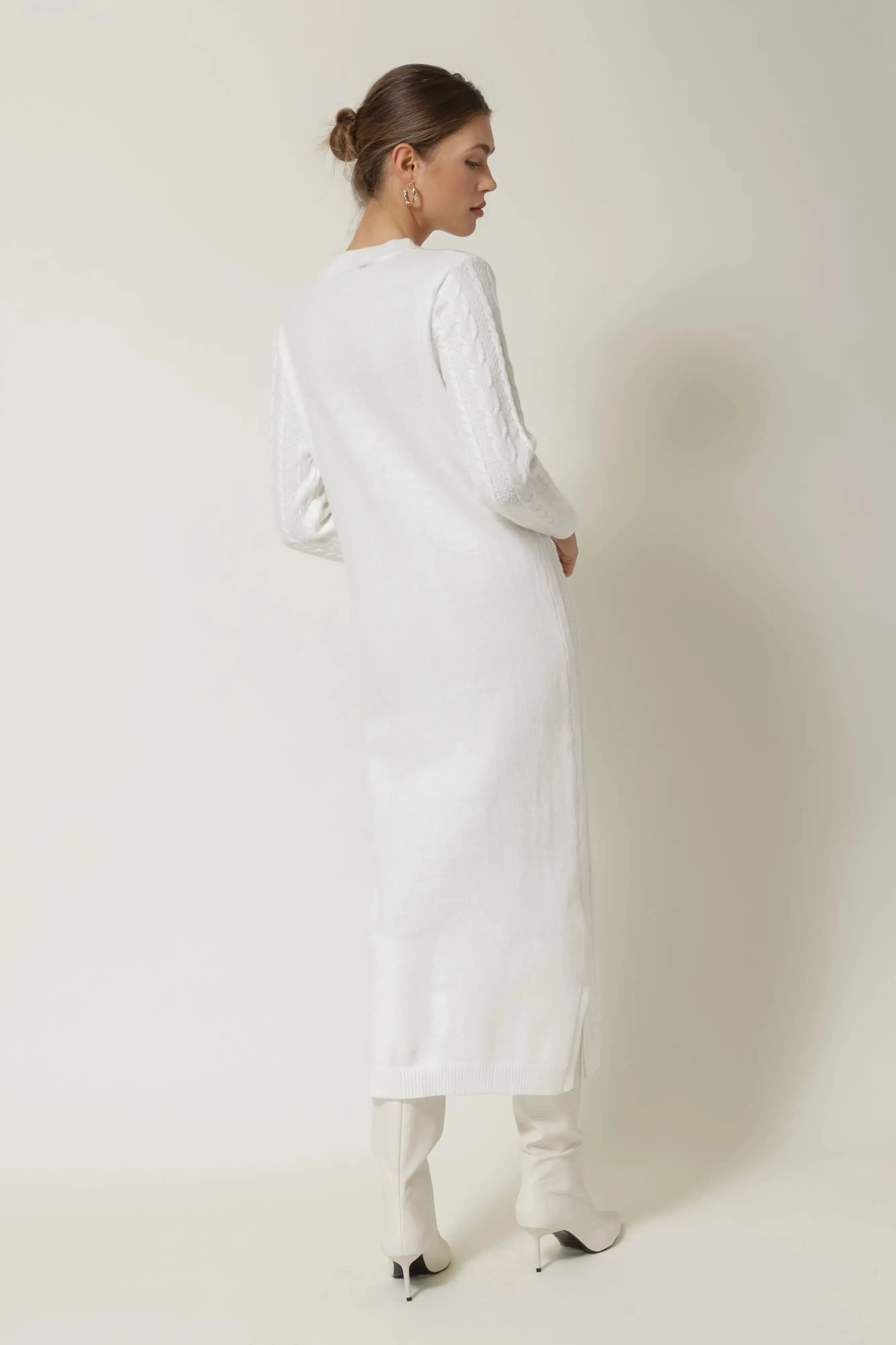Jordan Ivory Oversized Sweater Maxi Dress