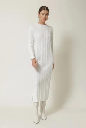 Jordan Ivory Oversized Sweater Maxi Dress