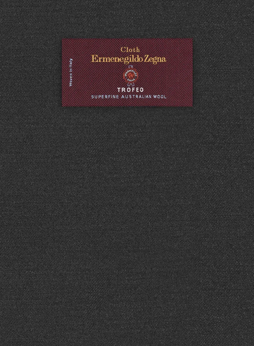 Lanificio Zegna Trofeo Dark Charcoal Wool Jacket