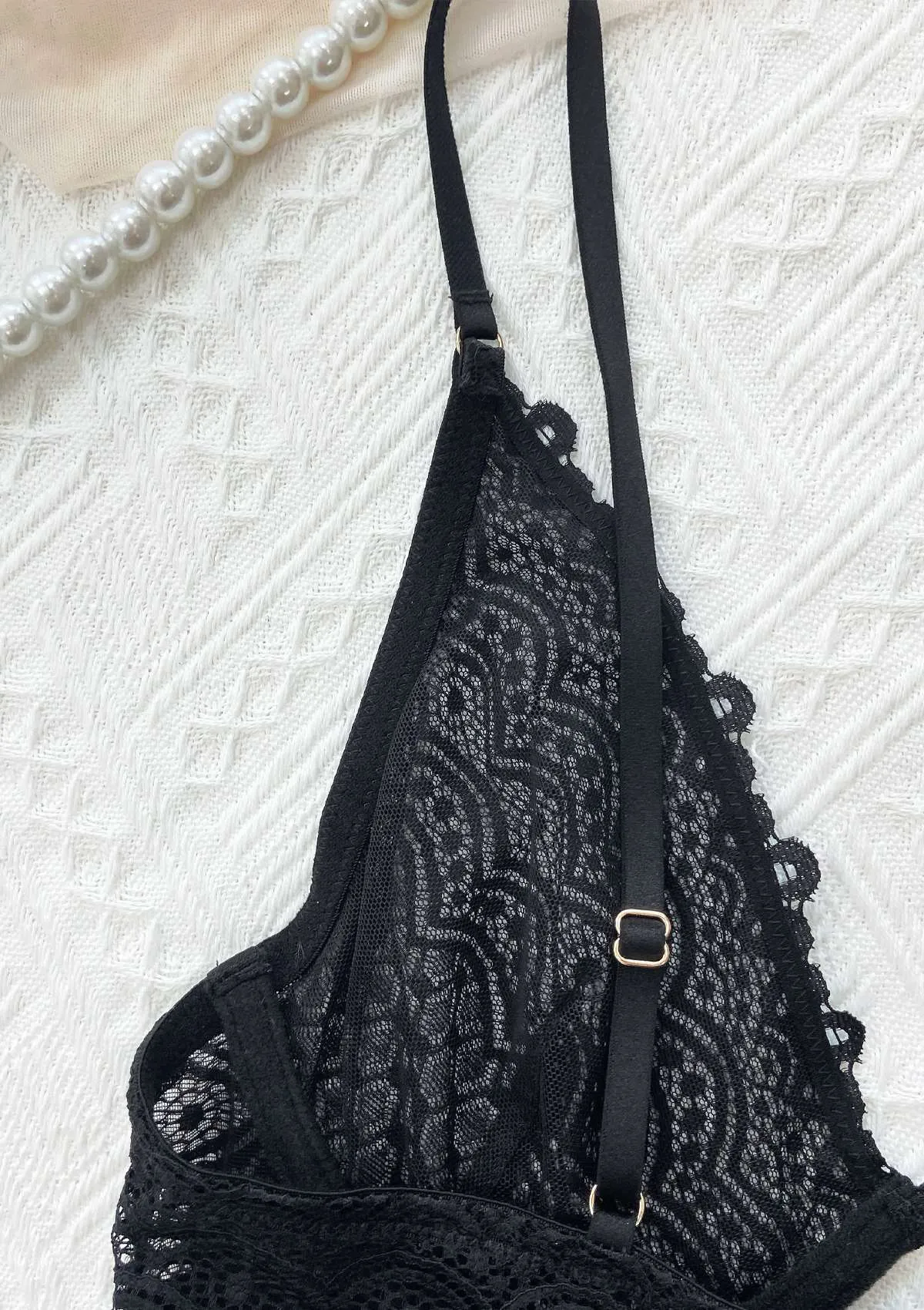 MOMSHIP Unlined Underwire Lace Low Back Teddy