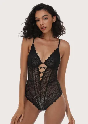 MOMSHIP Unlined Underwire Lace Low Back Teddy