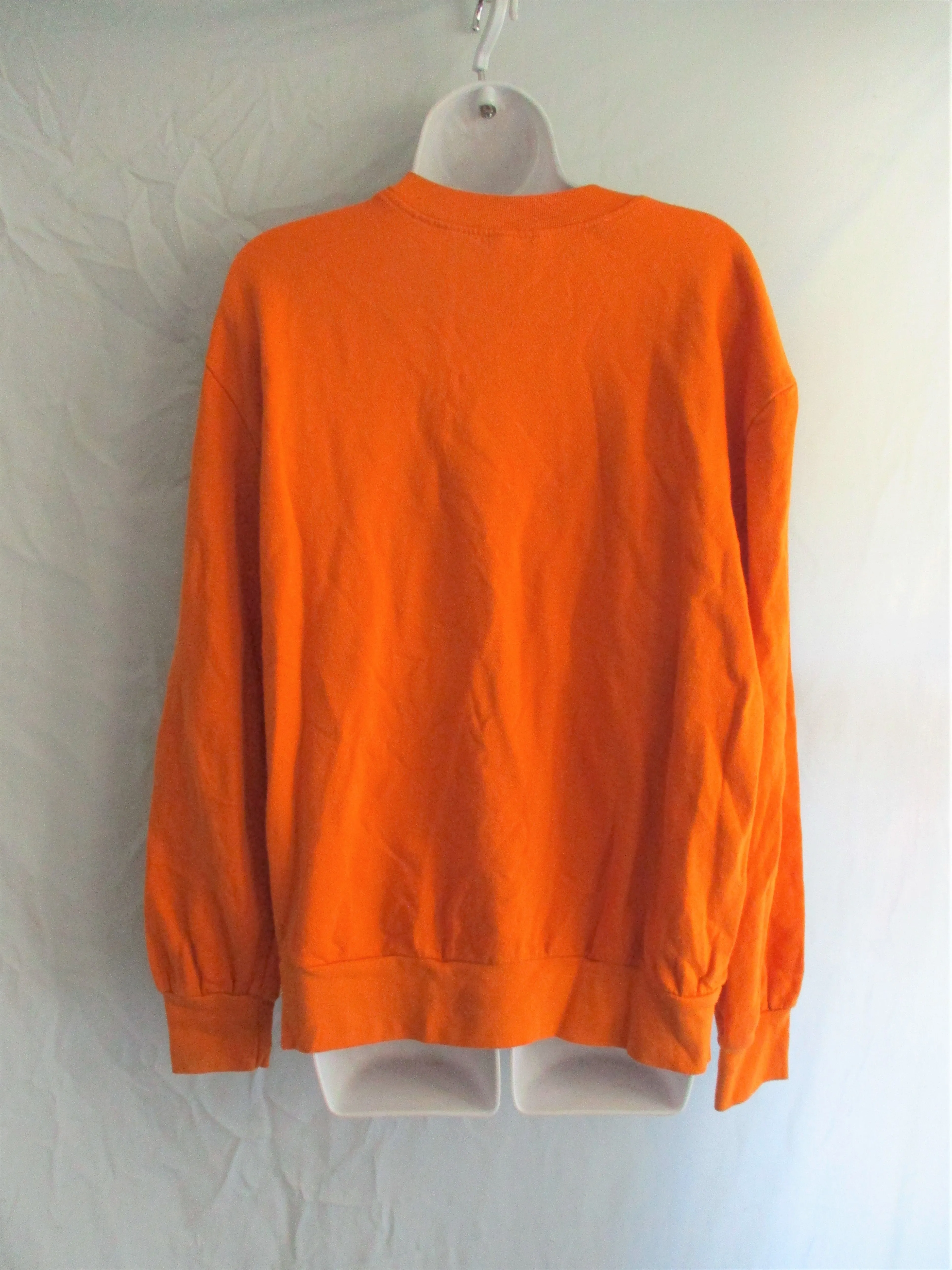 NEW TRIPLE TIGER CAT Throw-back Sweatshirt Top Coverup Jacket XL TANGERINE ORANGE