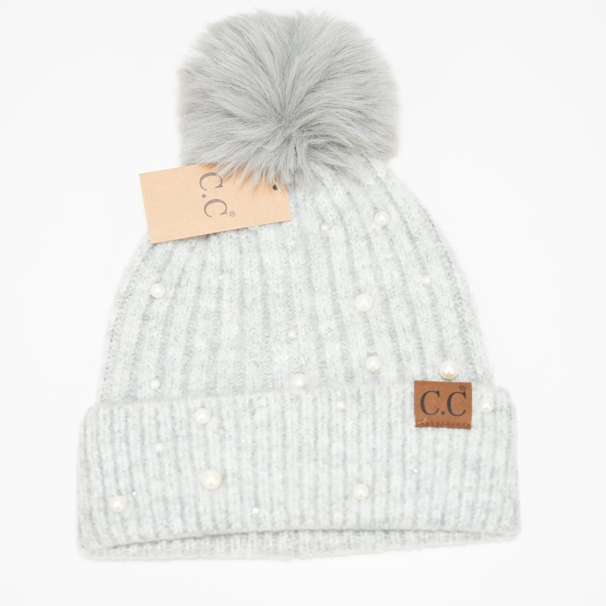 Pearl Pom Beanie