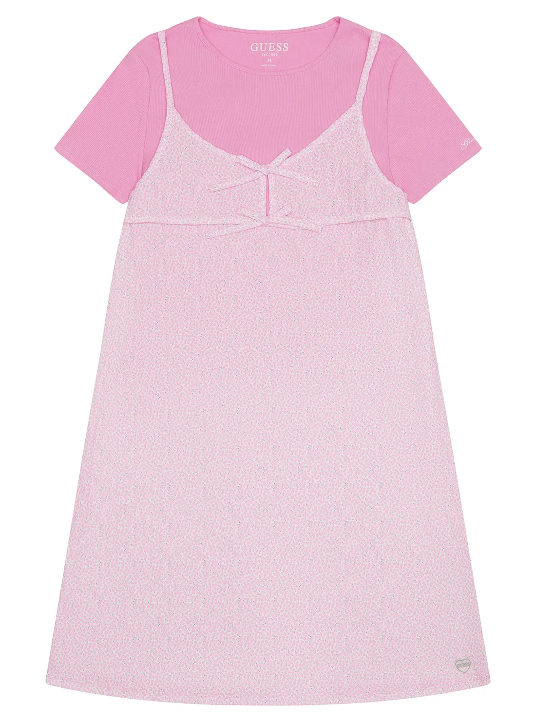 Pink T-Shirt Dress Set (2-7)