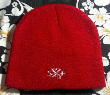 Plumeria Beanie 8 inch Red
