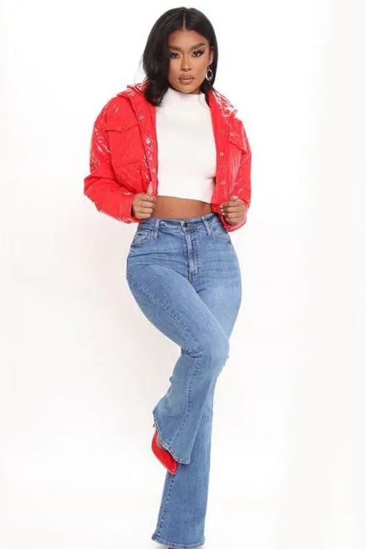 PU bright jacket