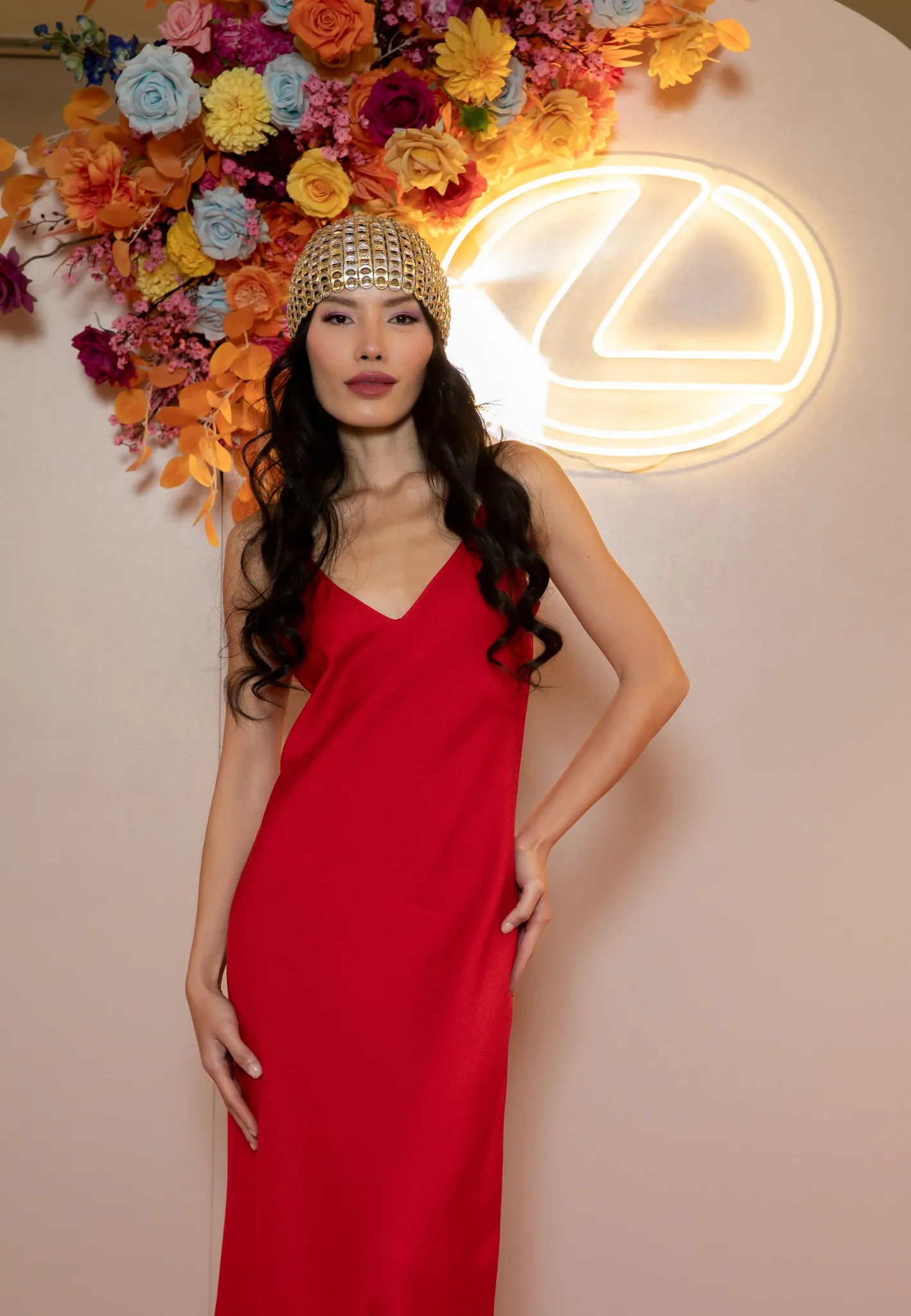 Rosso Amore Maxi Slip Dress