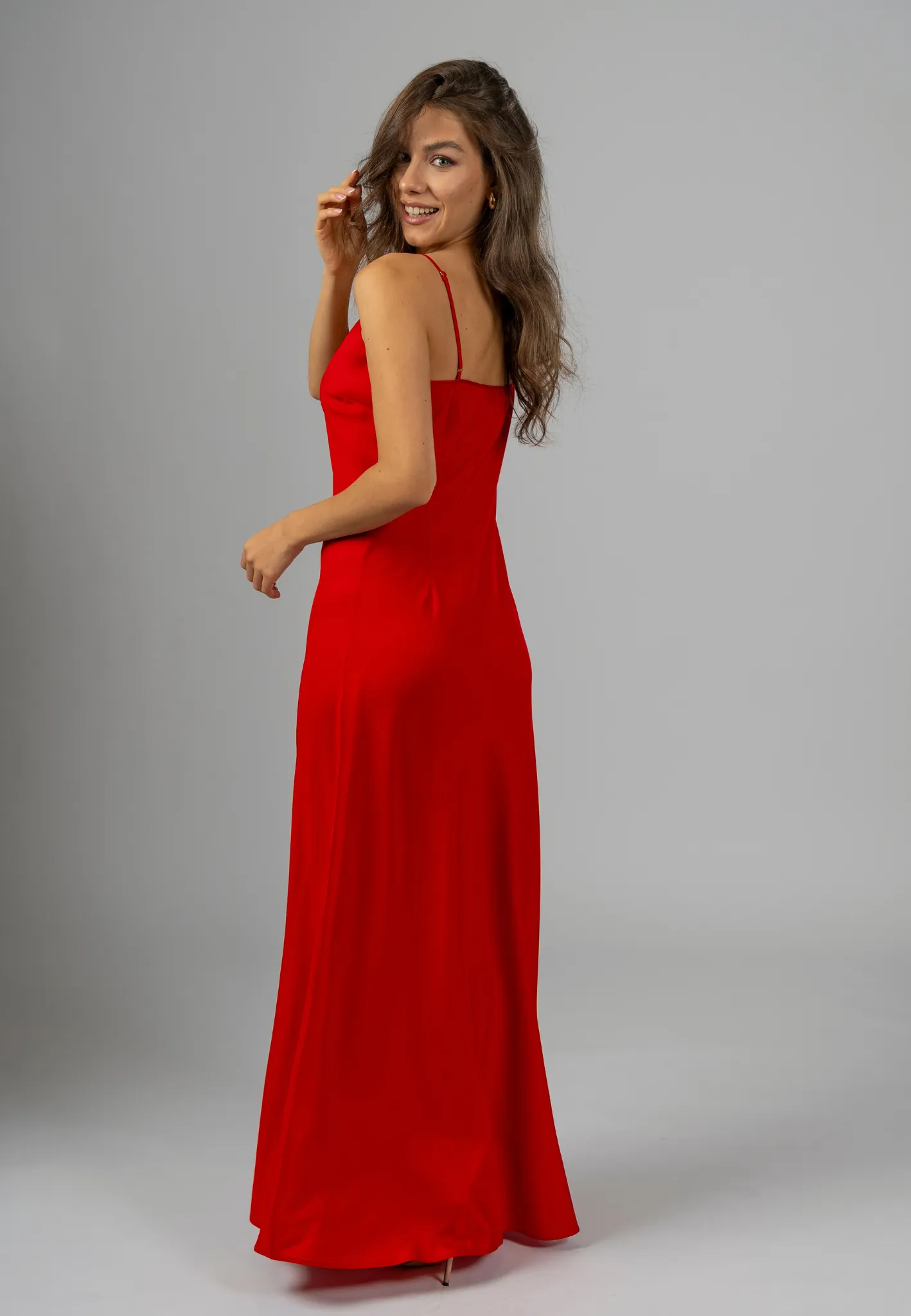 Rosso Amore Maxi Slip Dress