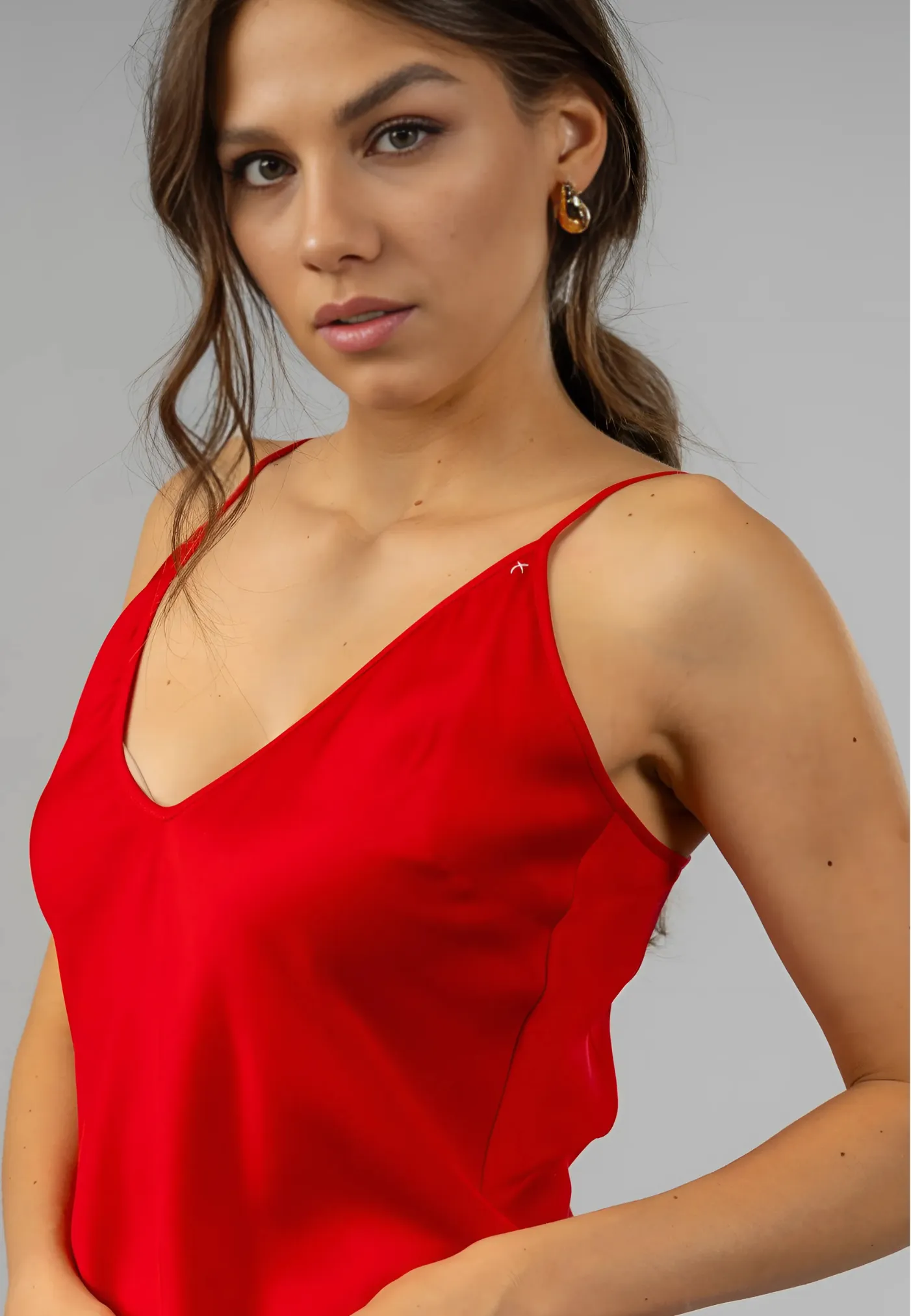 Rosso Amore Maxi Slip Dress