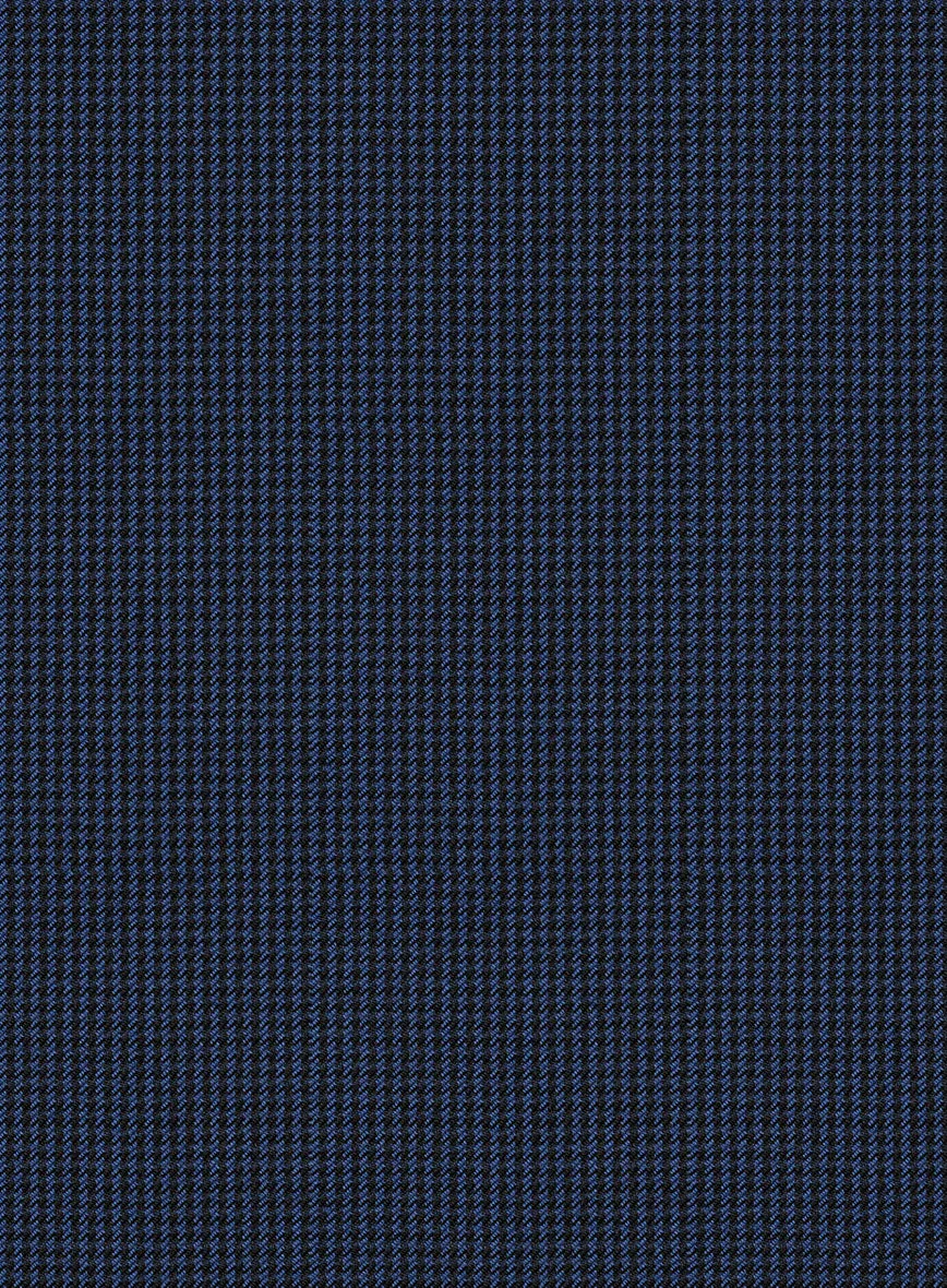Scabal Omiero Houndstooth Blue Wool Jacket