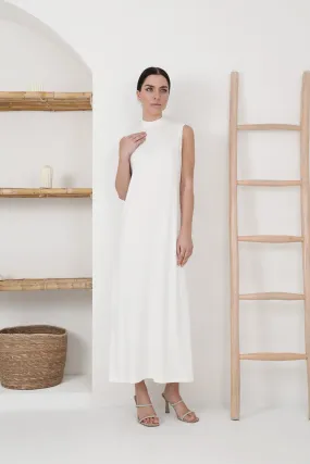 Sleeveless Slip Dress - White