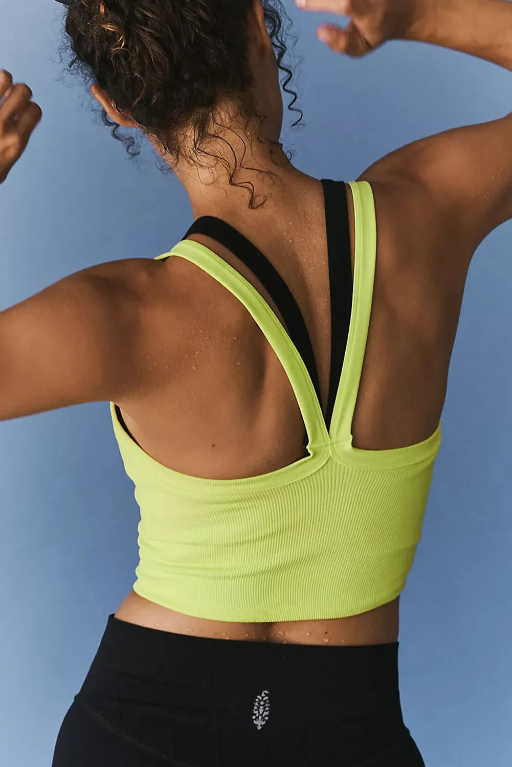 Sports Crop Top Women's Scoop Neck Activewear Tank Top Shirt