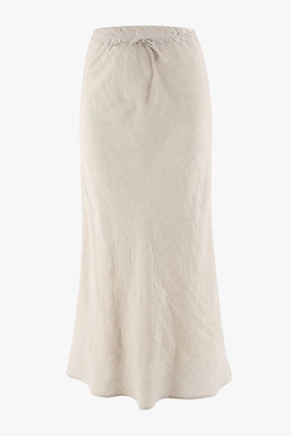 Summit Natural Tie Waist Bias Maxi Skirt