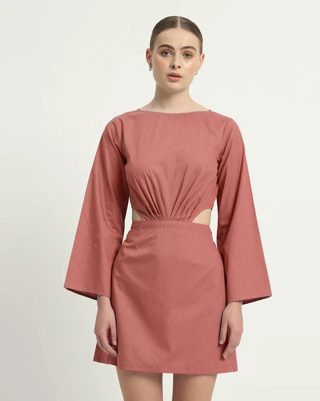 The Eloy  Ivory Pink Cotton Dress