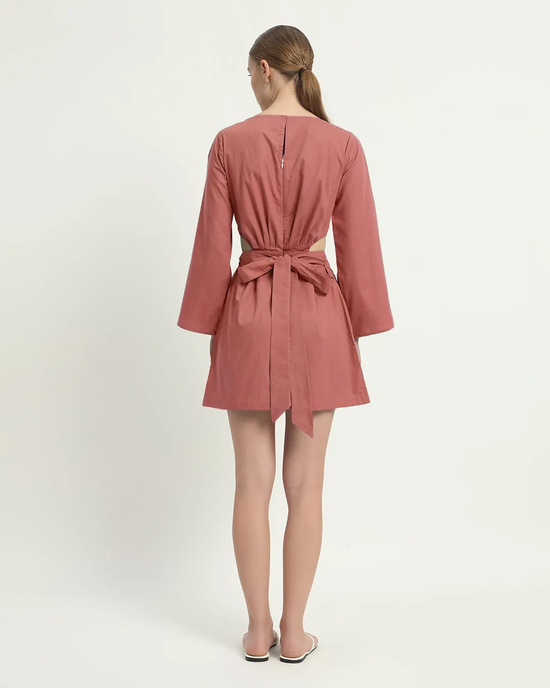 The Eloy  Ivory Pink Cotton Dress