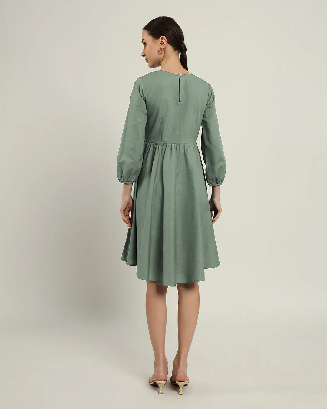 The Exeter Mint Cotton Dress
