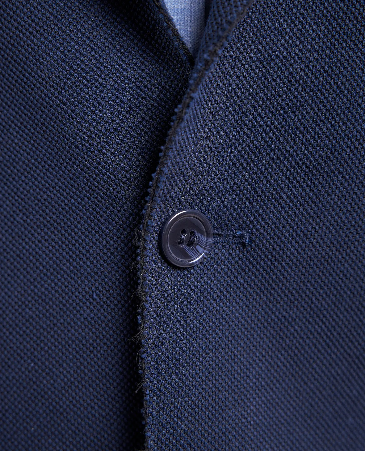 The Luca - Distressed Pique Soft Jacket - Navy