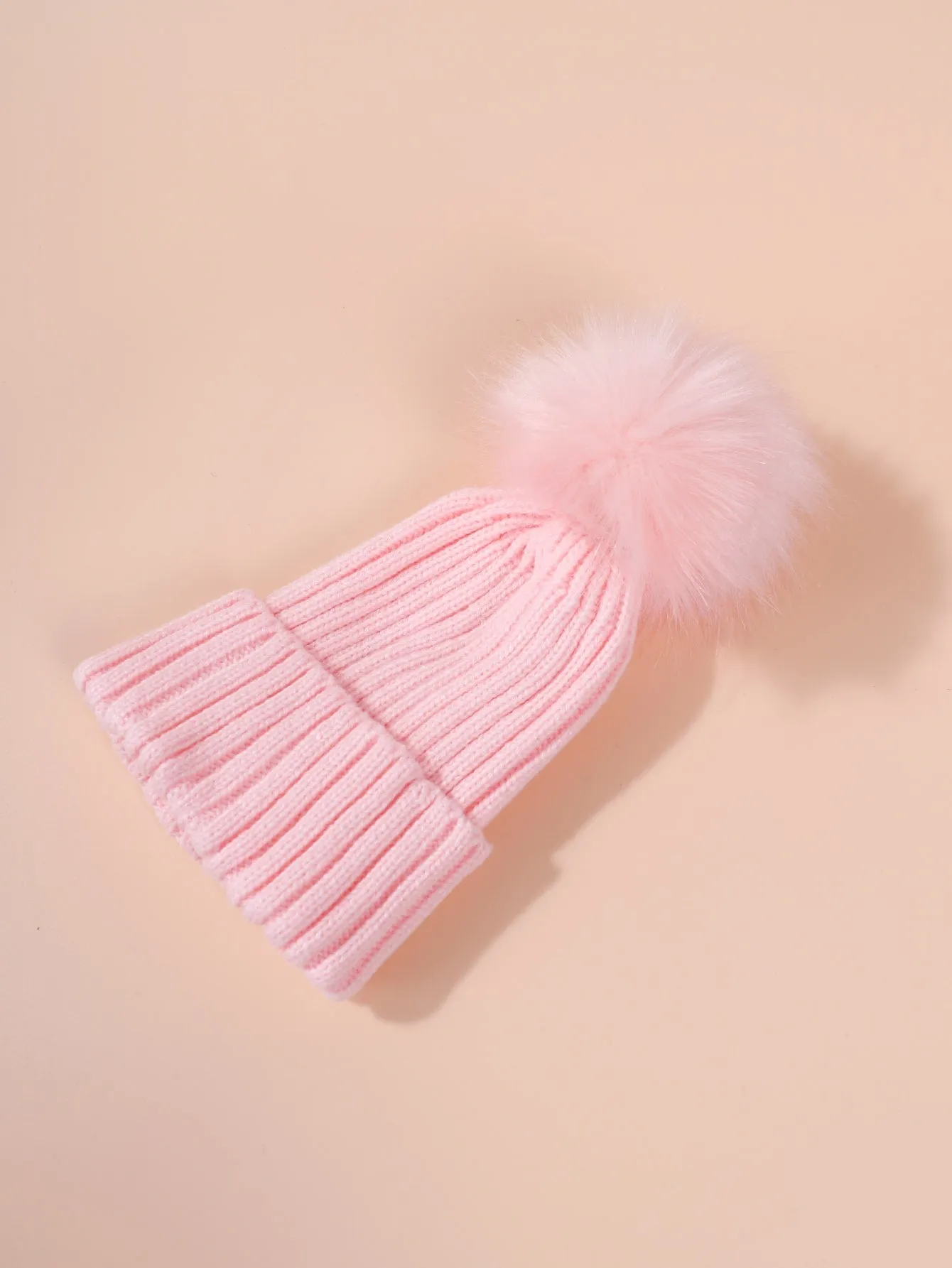 Toddler Girls Pom Pom Knit Hat