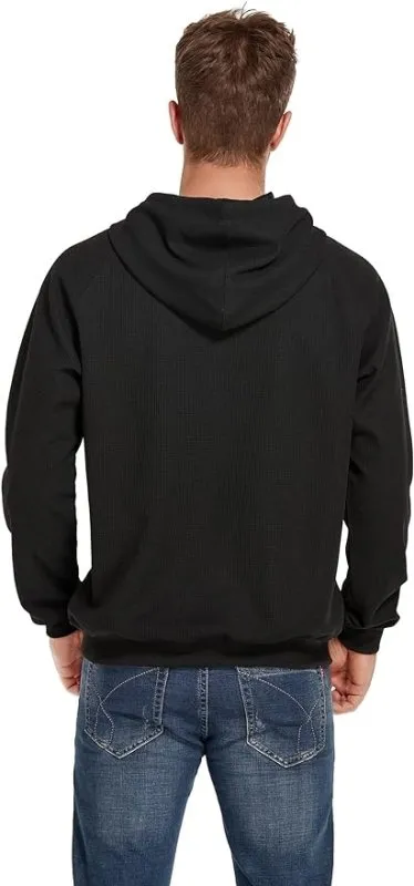 VICT POPU Hoodies For Men UK Jumpers Pullover Hooded Sweatshirts Plaid Jacquard Long Sleeve Drawstring Work Hipster Casual Hoodie