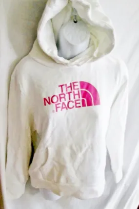 Womens THE NORTH FACE Signature Hoodie SWEATSHIRT Jacket M WHITE PINK