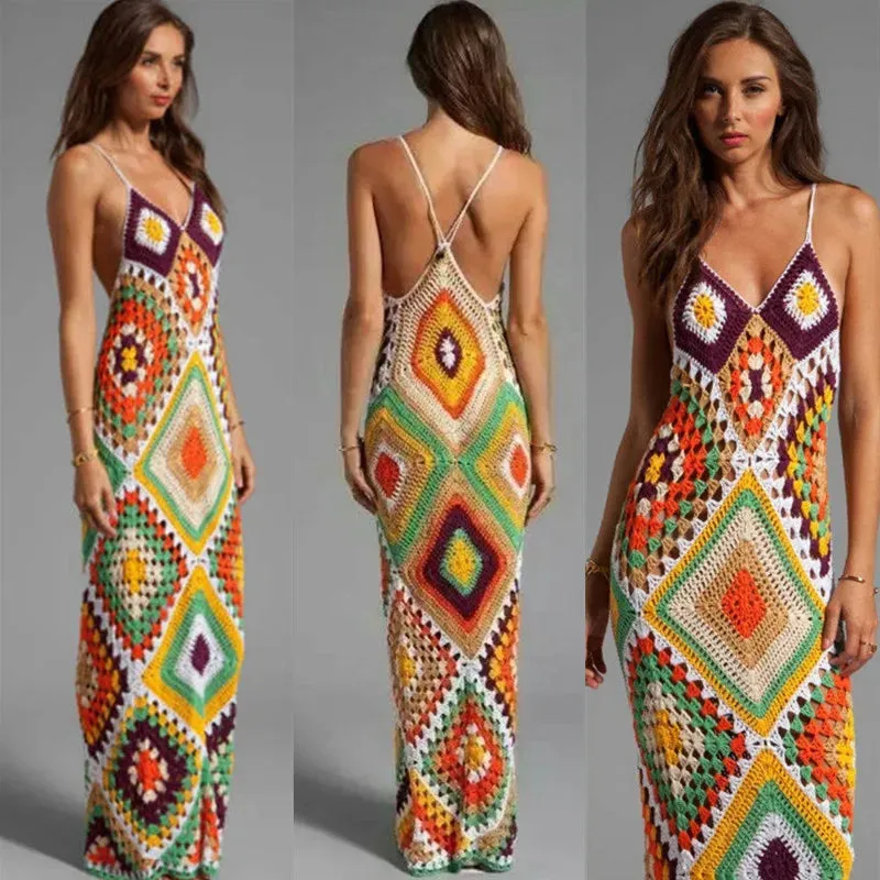 Woven Wildflower Maxi Dress
