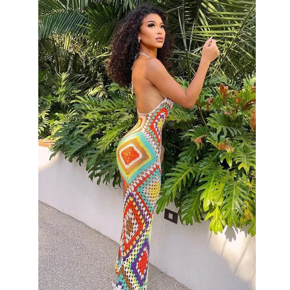 Woven Wildflower Maxi Dress