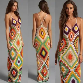 Woven Wildflower Maxi Dress